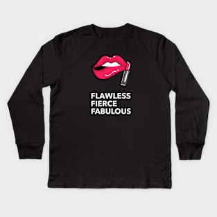 Flawless, fierce, fabulous Kids Long Sleeve T-Shirt